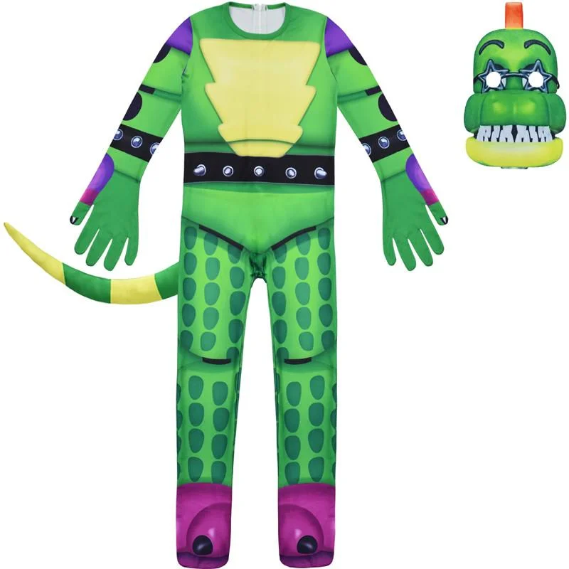 kid Montgomery Gator Jumpsuit with Face Shield cosplay costumes
