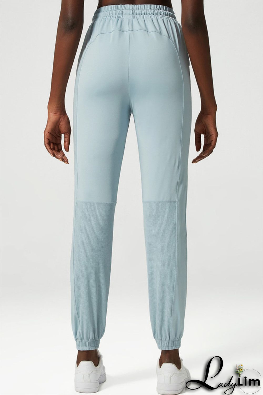 Apricot Casual Sportswear Solid Patchwork Regular High Waist Trousers
