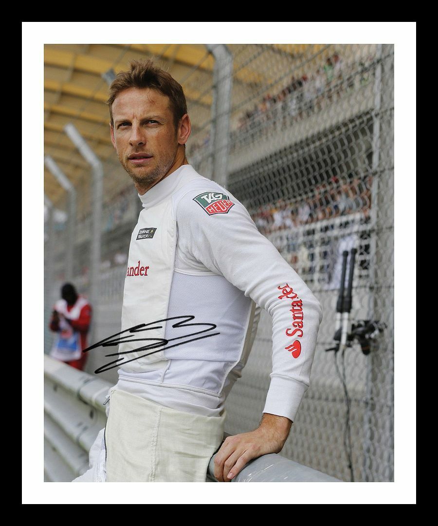 Jenson Button Autograph Signed & Framed Photo Poster painting 2