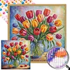 Diamond Painting-DIY Round Part AB Drill Flowers(35*35CM)