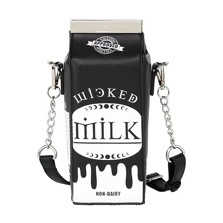 Punk Milk Box Chain Cross-body Bag