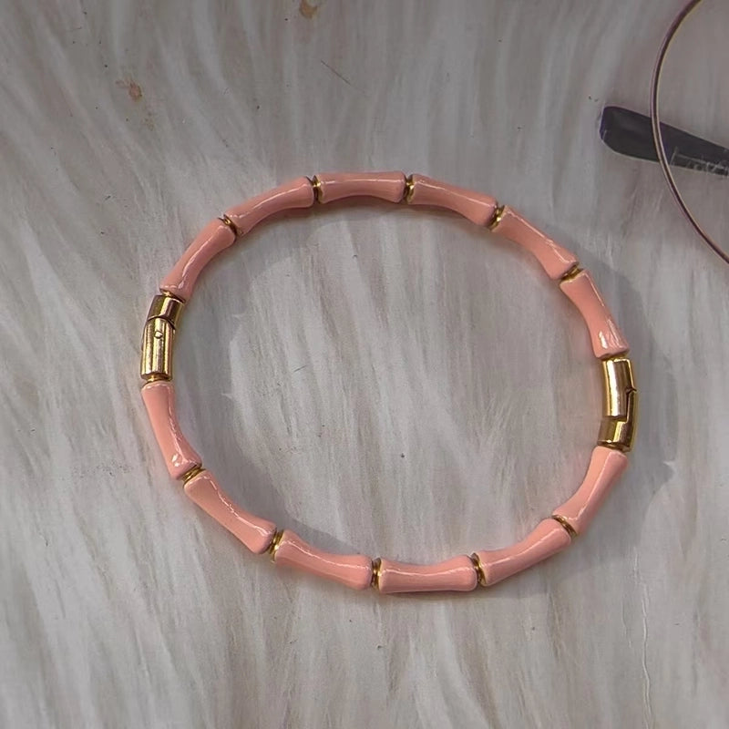 Classic Style Bamboo Joint 304 Stainless Steel Bangle In Bulk