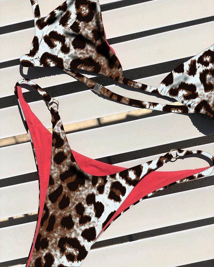 High Cut Micro Bikini Women Leopard Bandage Push Up Swimsuit Sexy Bathing Suit Padded Thong Swimwear Biquini Trajes De Baño 2022