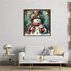 Snowman With Dessert-11CT Stamped Cross Stitch 45*45cm/17.72*17.72in