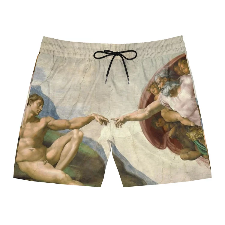 The Creation of Adam Art Printing Casual Mesh Shorts