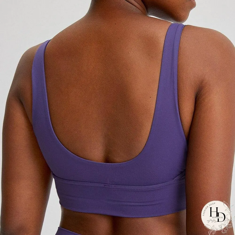 stretchy workout gym yoga bras women naked feel buttery soft athletic fitness training