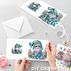 6Pcs Diamond Painting Garden Gnome Greeting Card Set with Envelopes for Birthdays Thanksgiving & Special Occasion