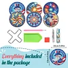 (US Only)6pcs US Flag DIY Diamond Painting Coasters Kits with Holder for Adult Beginner