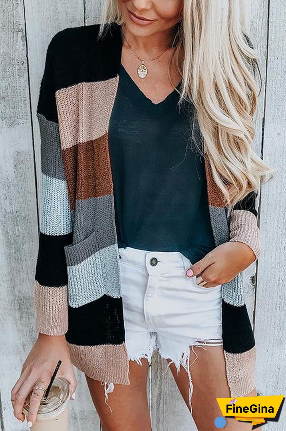 Striped Sweater Bag Multicolor Cardigan