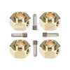 AMK 4pcs Brass Extended Wheel TRX4 Brass 6mm Wheel Hex Extended Adapter for RC Crawler TRX4 TRX-4 1/10 RC Hex Wheel Hubs Adapters (4pcs 6mm Wheel Hubs Adapters)