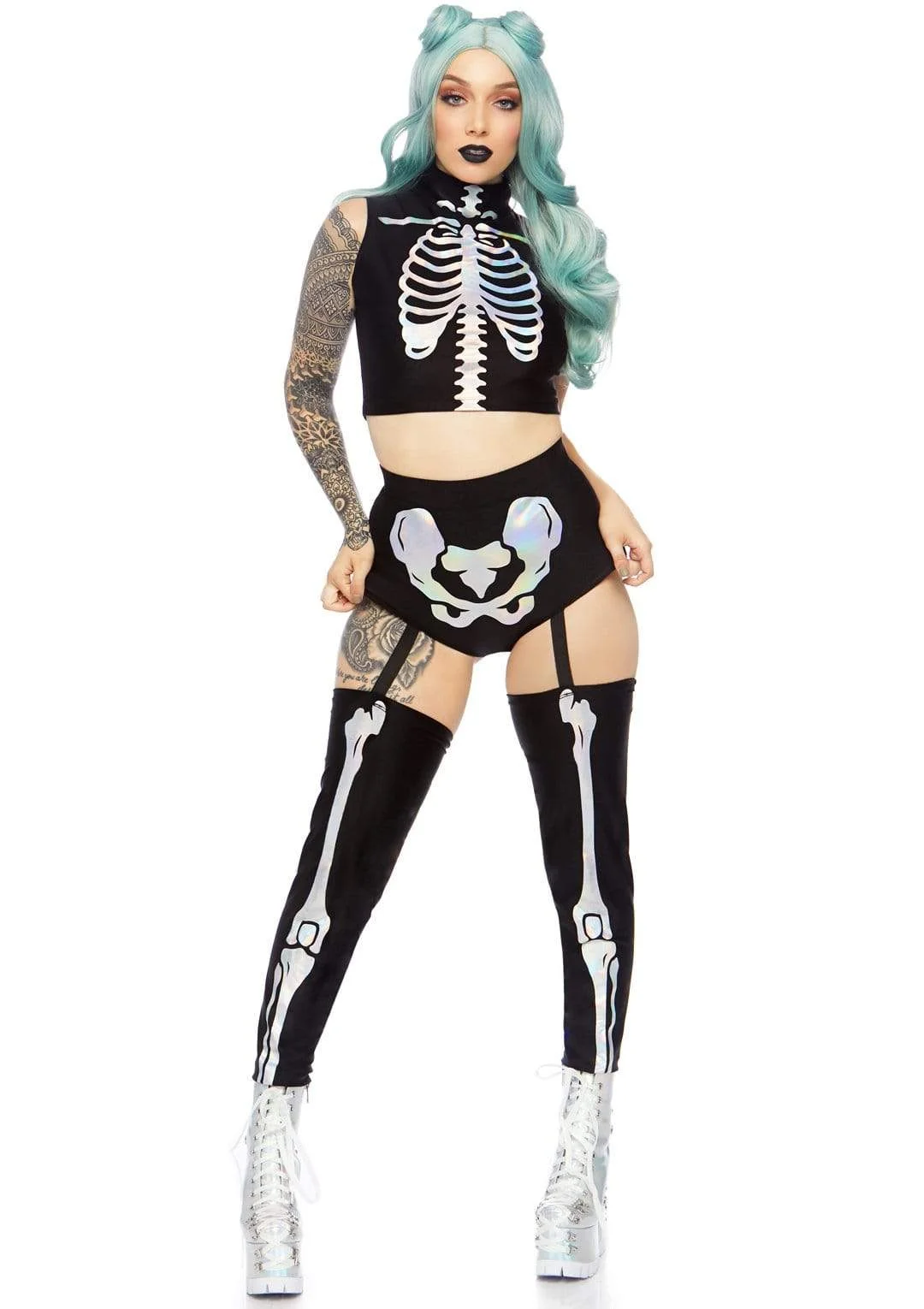 Holographic Skeleton Costume