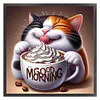 Kitten Eating Dessert-11CT Stamped Cross Stitch 40*40cm/15.75*15.75in