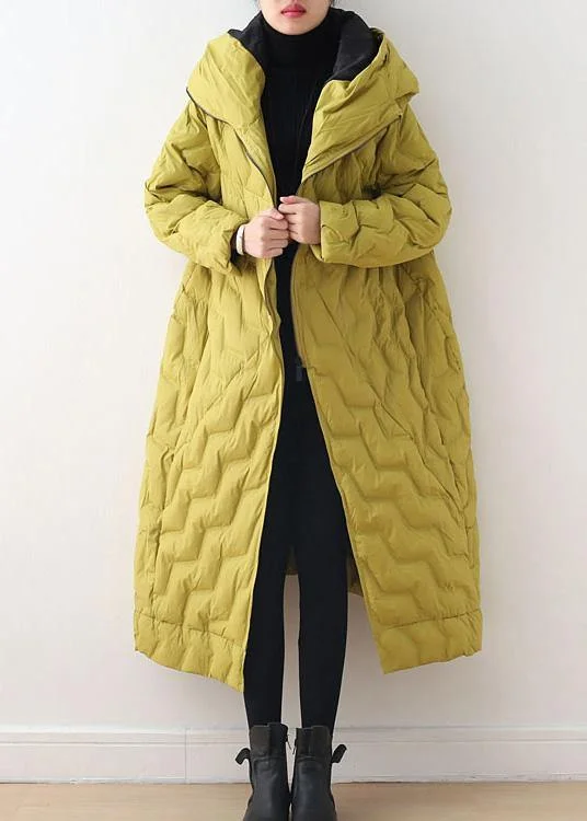 Free Shipping- yellow coat casual hooded women parka overcoat-Limited Stock