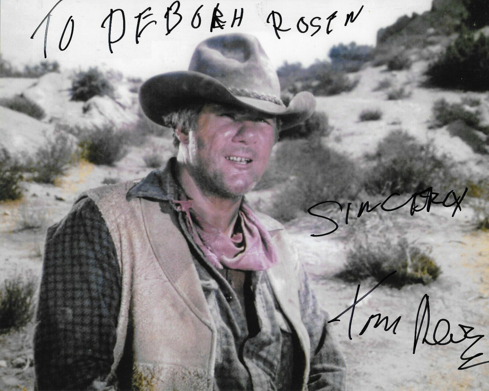 Tom Reese 1928-2017 Autographed 8X10 Photo Poster painting (personalized to Deborah Rosen)