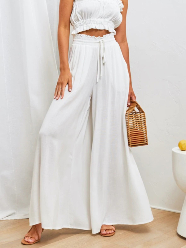 Mature Women Fashion Leisure Spring-Summer Self Design Polyester Pants