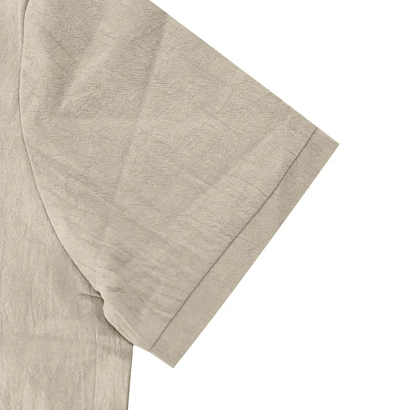 2026 New Men's Short-Sleeve Linen Polo Shirt &mdash; Loose-Fit, Casual, With Turn-Down Collar-INSPIREUSE