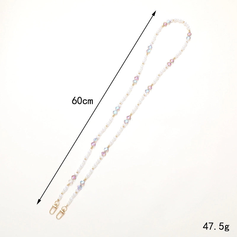 Classic Style Four Leaf Clover ABS Pearl Beaded Beaded Chain Bag Pendant Mobile Phone Chain