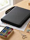 Embroidery Floss Organizer 50 Clear 9-Pocket Pages Waterproof Zip Trading Card Binder Holds 200+ Thread for Embroidery & Craft Supplies