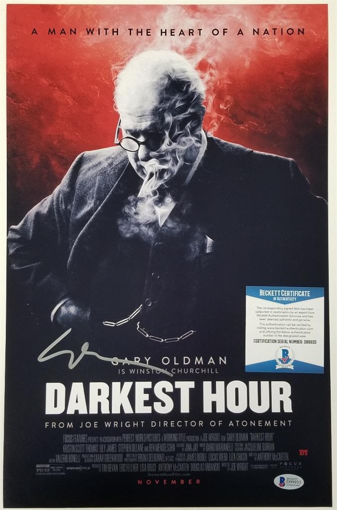 GARY OLDMAN Signed DARKEST HOUR 11x17 Photo Poster painting 2018 Best Actor (B)~ Beckett BAS COA