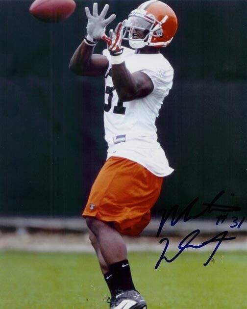 *MONTARIO HARDESTY*SIGNED*AUTOGRAPHED*ROOKIE*Photo Poster painting*CLEVELAND*BROWNS*COA*8 X 10