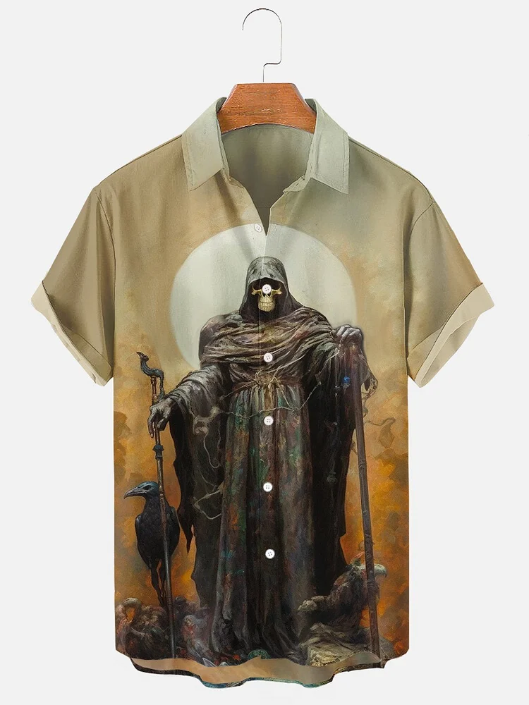 Men's Grim Reaper Halloween Shirt