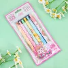 6PCS Matcha Blue Pink 0.5mm Black Gel Pen Set School Student Office Cute Stationery