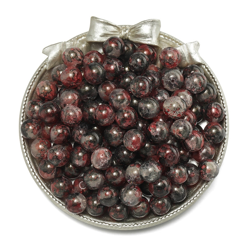 50 PCS/Package Diameter 10mm Diameter 4mm Diameter 8mm Glass Solid Color Jewelry Accessories