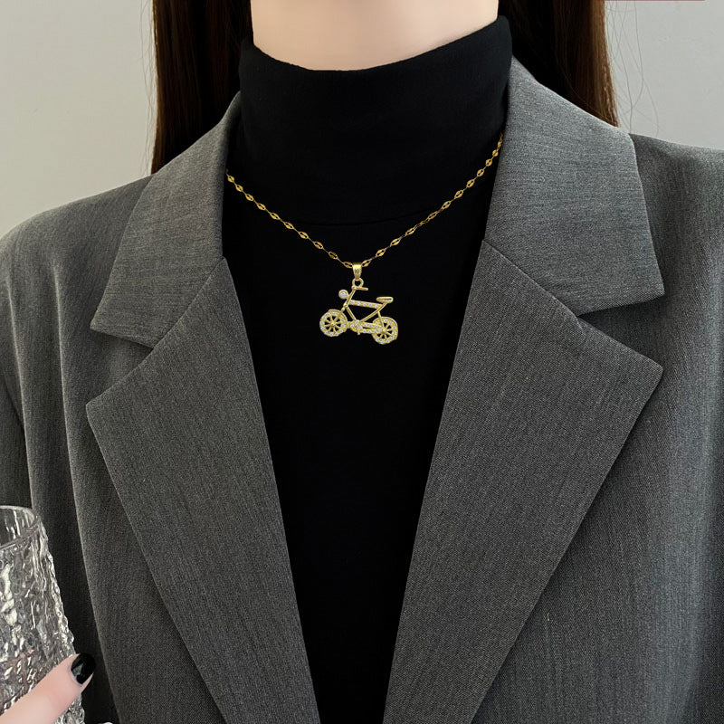 Moon Geometric Stainless Steel Stainless Steel Necklaces