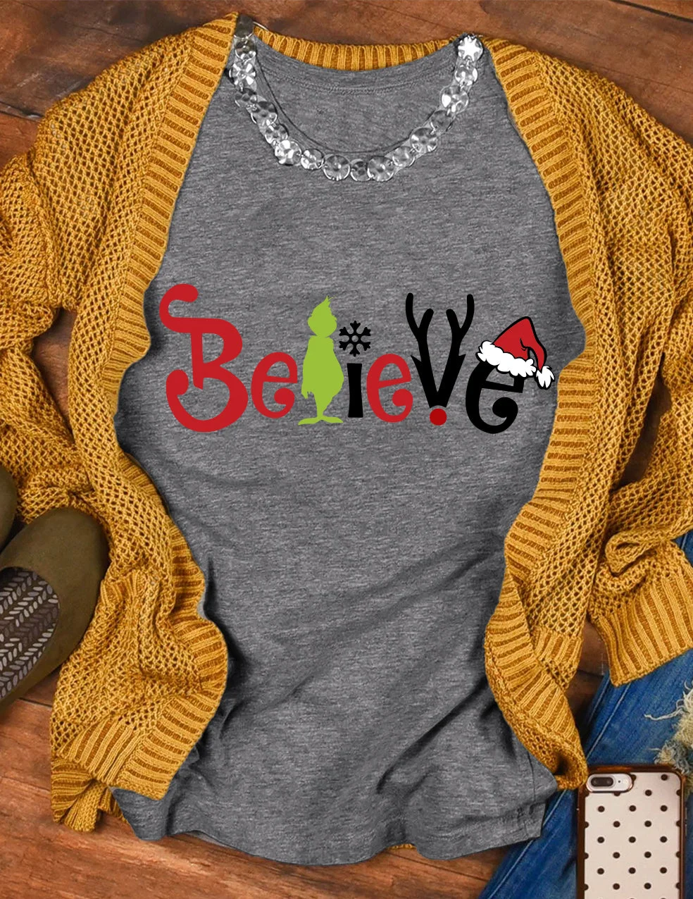 Grinch Believe Christmas T-Shirt