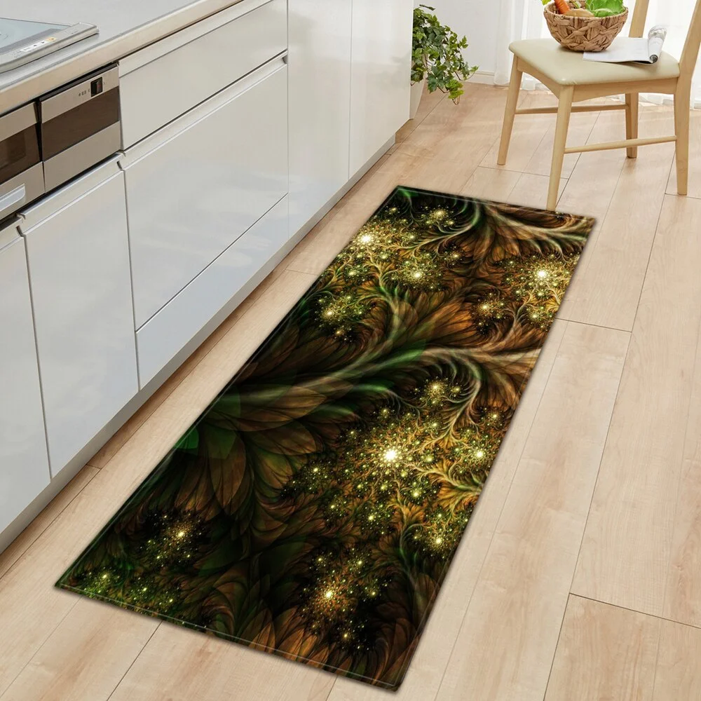 Nordic Entrance Doormat Kitchen Mat Home Bedroom Hallway Floor Rug 3D Pattern Decoration Flannel Carpet Bathroom Non-slip Mat