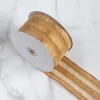 Golden Line Wired Edge Christmas Decor Festive Ribbon Roll 6.5cm