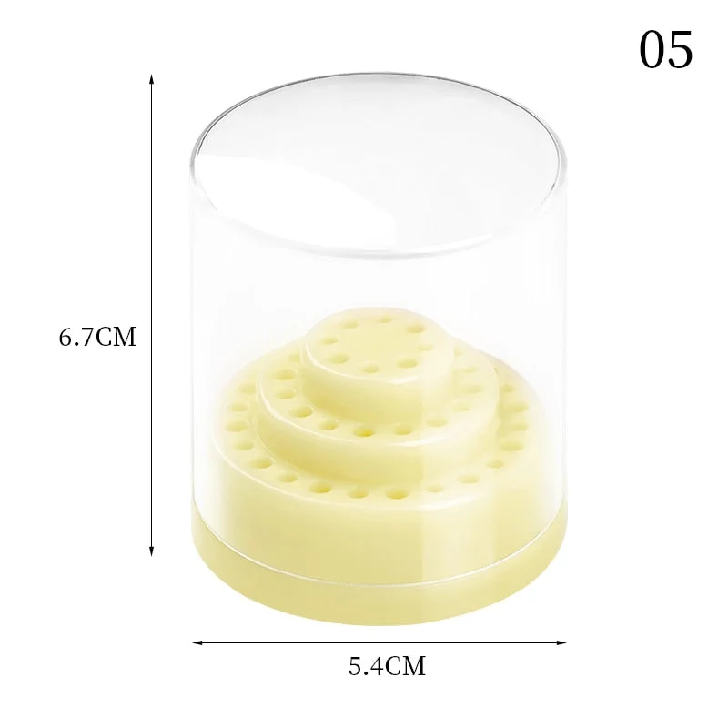 Nail Drill Grinding Bit Holder Box Display Storage Container Nail Polishing Head Stand Metal Organizer Case Nail Drill Bits Tool-Nail Inspo