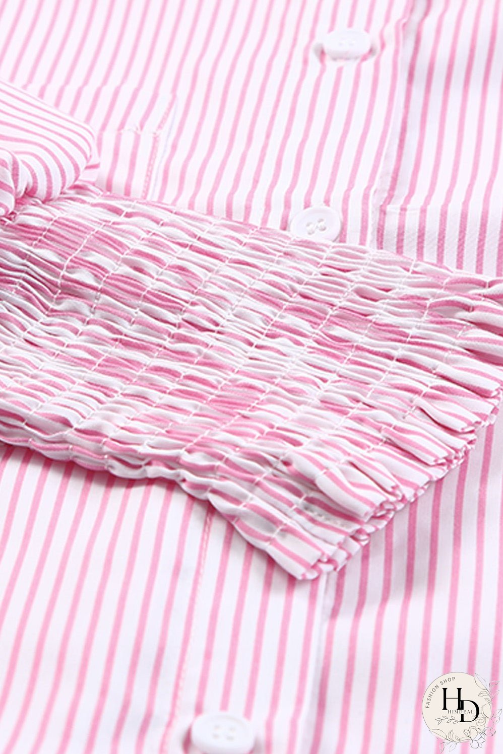 Simple Solid Lapel Button Long Sleeve Blouses