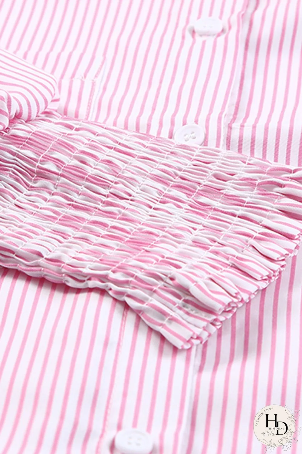 Simple Solid Lapel Button Long Sleeve Blouses