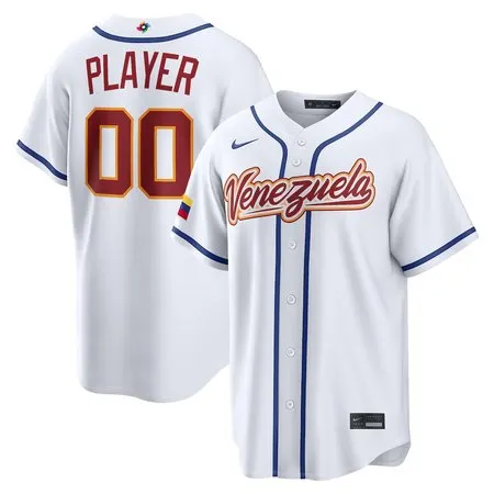 Youth Venezuela Baseball Custom White 2026 World Baseball Classic Home Jersey