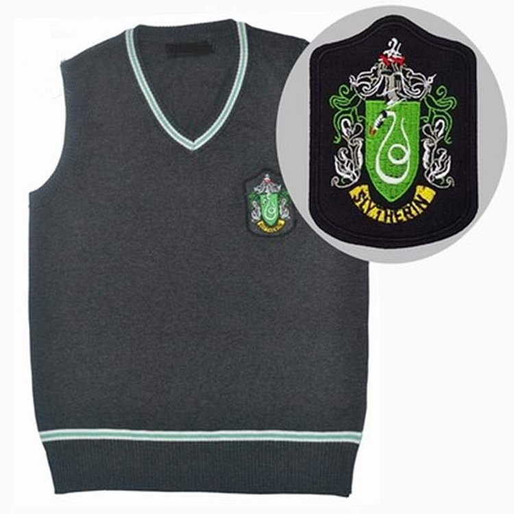 Mayoulove Harry Potter Cosplay Sweater Vest Hogwarts School Uniform for Kids Adults Halloween Costume-Mayoulove
