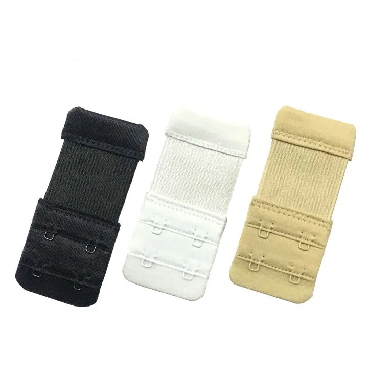 3PCS Bra Extender 2/3/4 Hooks Women Elastic Bra Extension Strap Hook Clip Intimates Adjustable Lengthened Buckle Bra Accessories