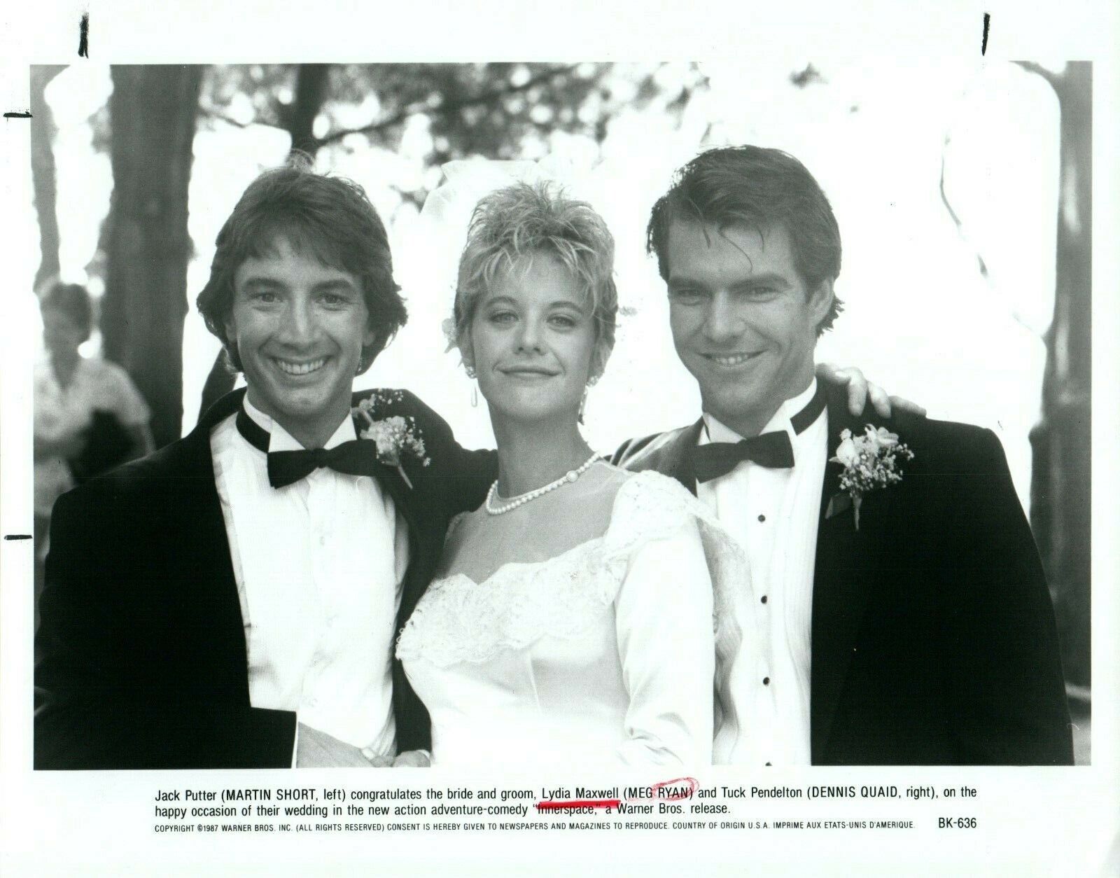 MARTIN SHORT MEG RYAN DENNIS QUAID 8x10 Promo Press Photo Poster painting INNERSPACE Movie 1987