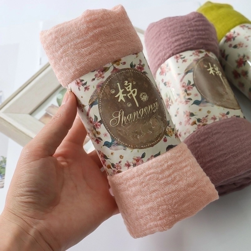 Women's Elegant Basic Solid Color Cotton And Linen Scarf