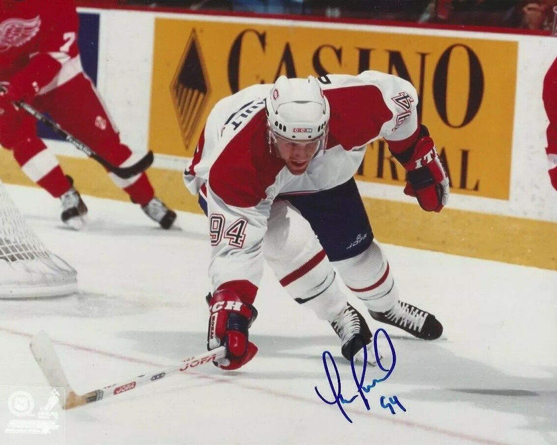 Yanic Perreault Autographed 8x10 Montreal CanadiensB774