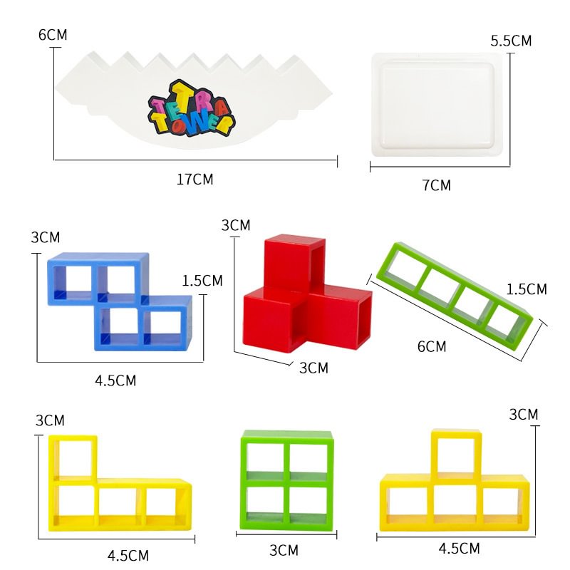 Tetra Tower Balancing tetris board game