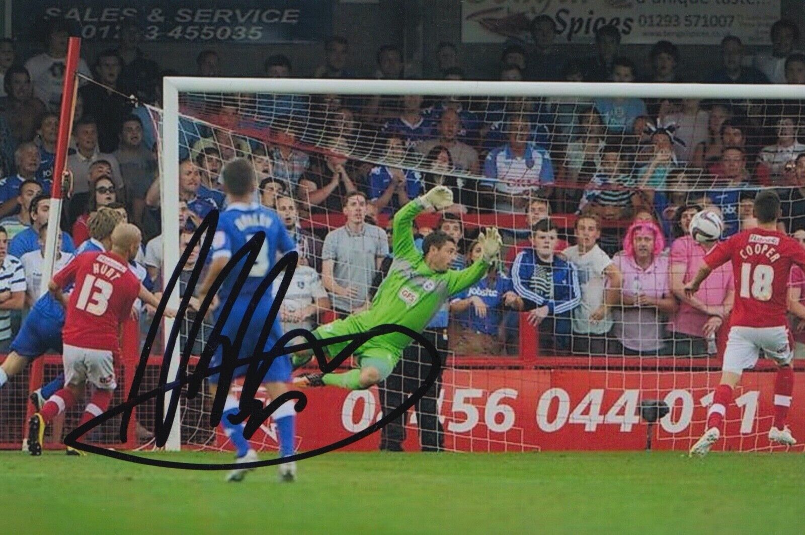 ASHLEY HARRIS HAND SIGNED 6X4 Photo Poster painting - FOOTBALL AUTOGRAPH - PORTSMOUTH 5.