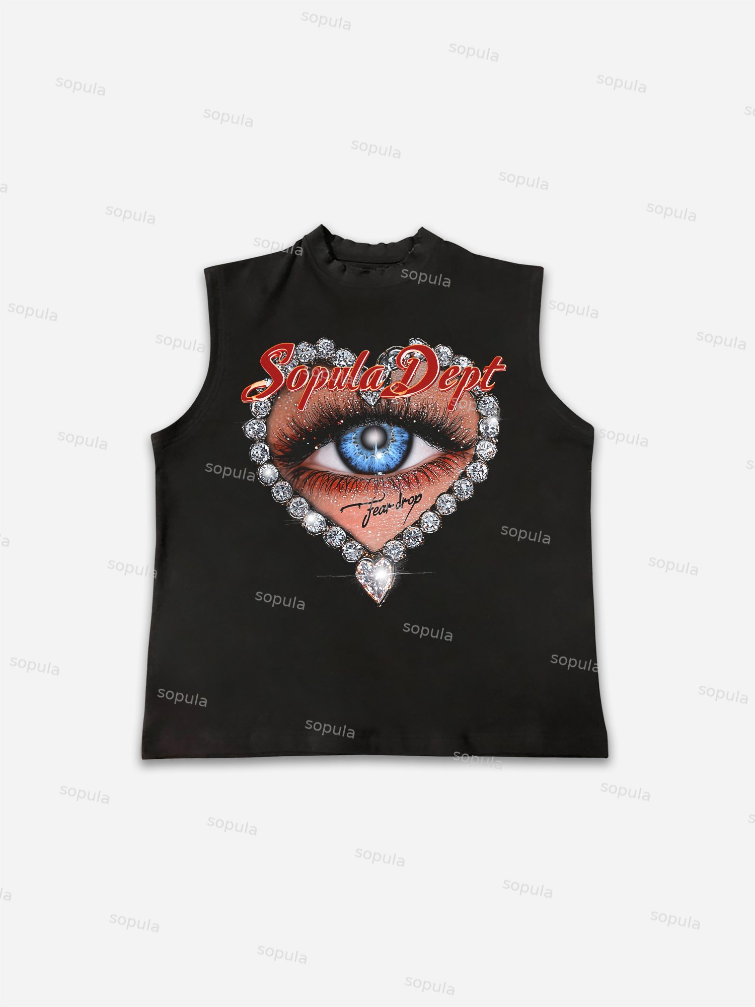 Diamond Teardrop Graphic Print Tank Top - Sopula｜Premium Graphic Tees & Graphic Clothing
