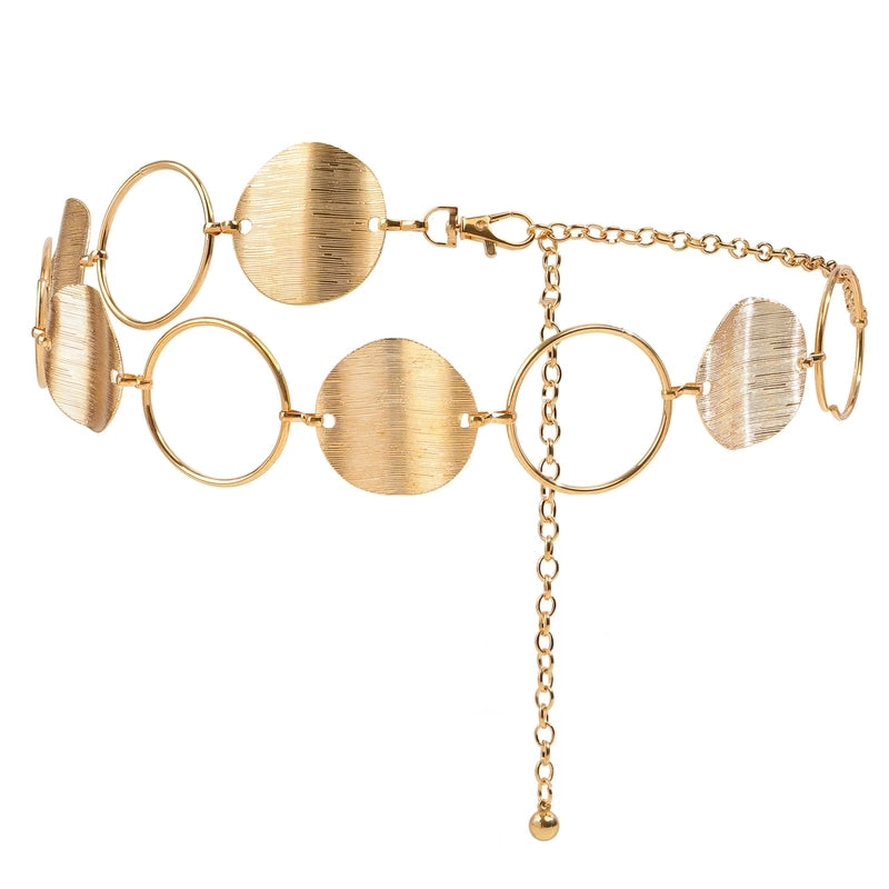 Basic Solid Color Metal Women’s Chain Belts