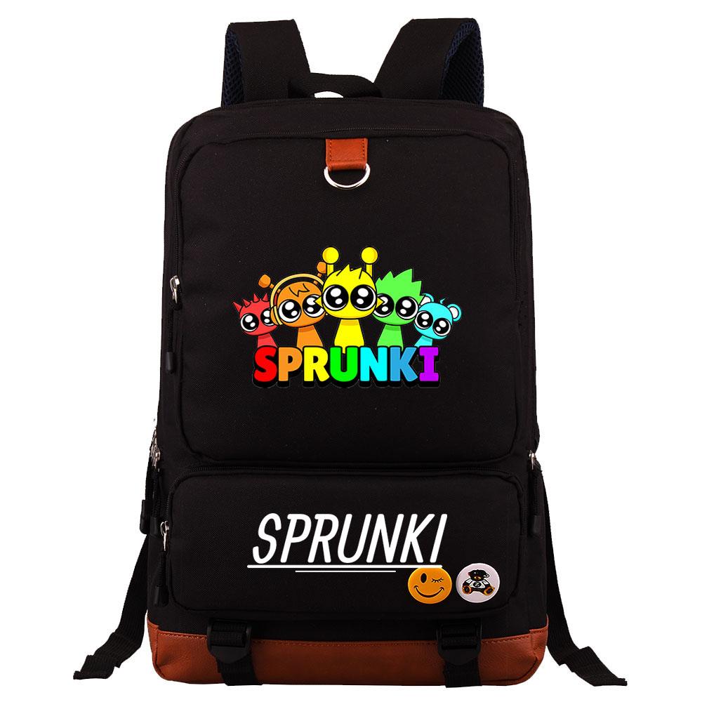 Mayoulove Sprunki Kids Backpack Lightweight Design with Fun Patterns for School and Outdoor Activities-Mayoulove