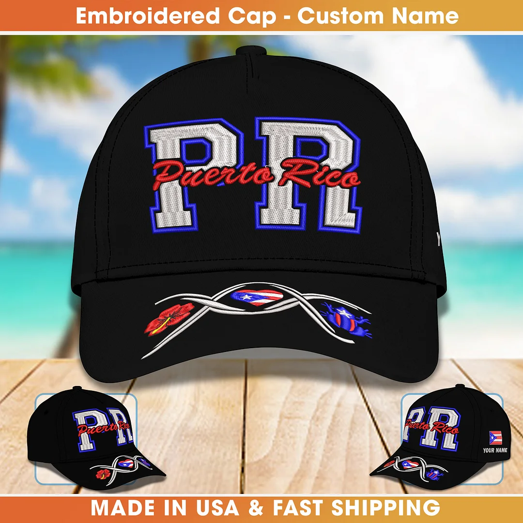 Personalized Embroidery Cap - Puerto Rico 2802
