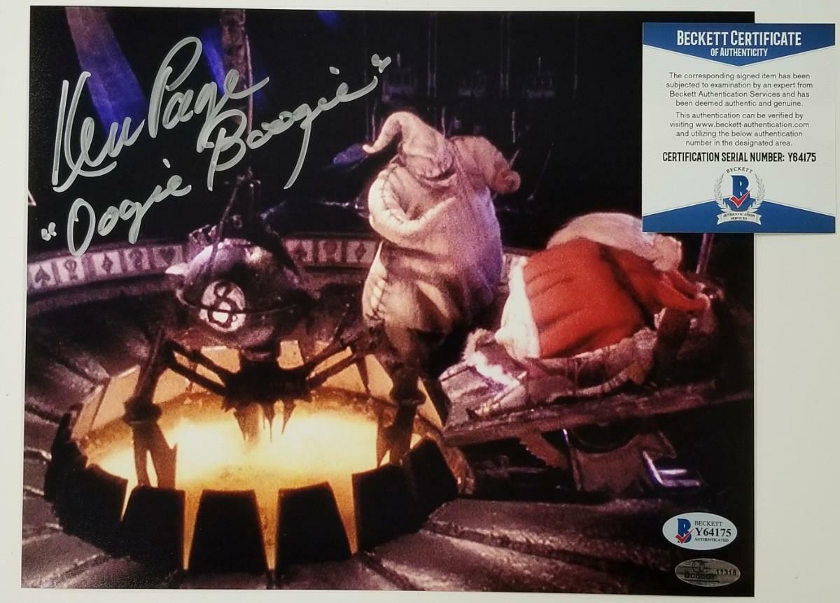 Ken Page signed Nightmare Before Christmas 8x10 Photo Poster painting #11 Oogie Boogie ~ BAS COA