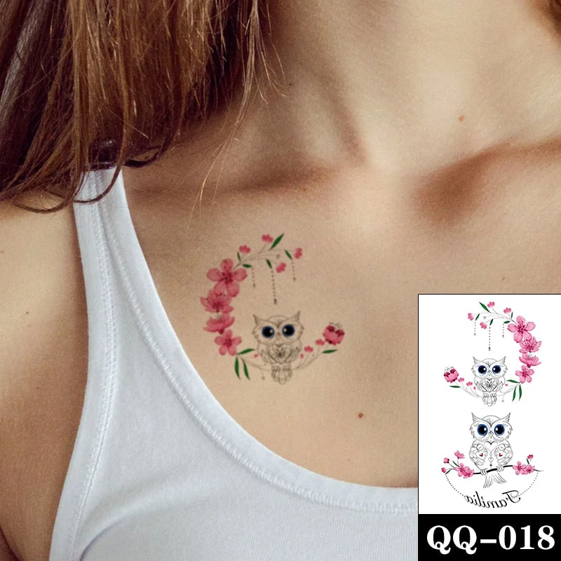 Water Transfer Tattoo Sexy Red Lips Print Tattoo Body Art Waterproof Temporary Fake Flash Tattoo for Man Woman Kid 10.5*6cm