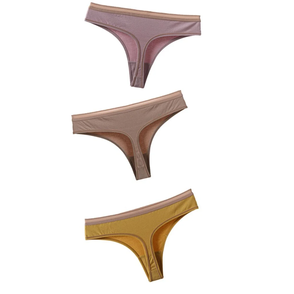 Sexy Cotton Women Thongs Panties Fashion Soft Solid Bow Seamless G-String For Women Underwear Female Lingerie Briefs Underpants