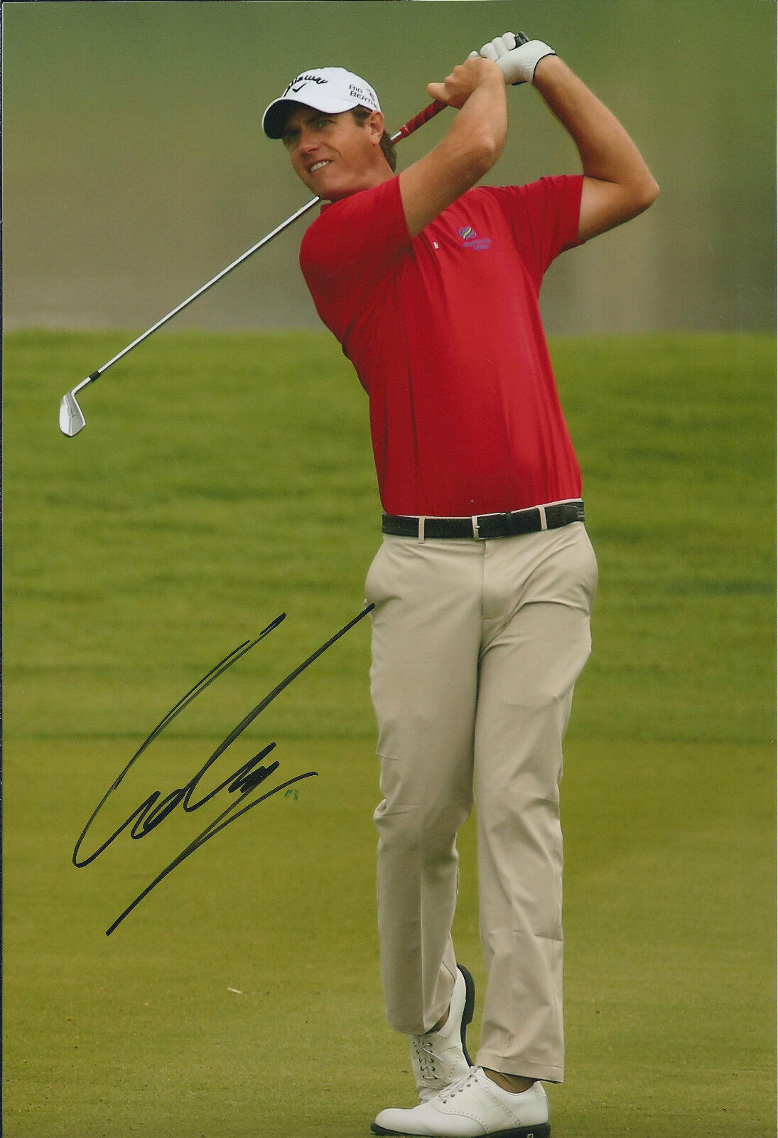 Nicolas COLSAERTS SIGNED Autograph 12x8 Photo Poster painting AFTAL COA WENTWORTH PGA Rare